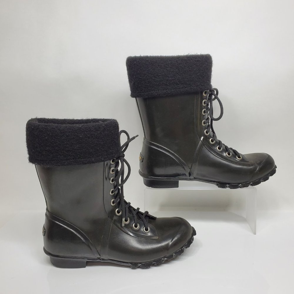 Bogs Womens Zoe Waterproof Black Rain Boots Size 9